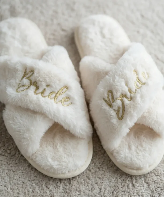 Bride Slippers, hvid